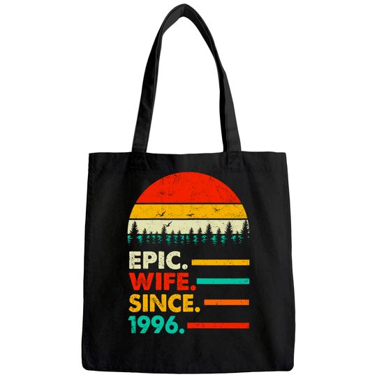 Womens 25th Wedding Anniversary Gift Epic Wife Since 1996 Tote Bag