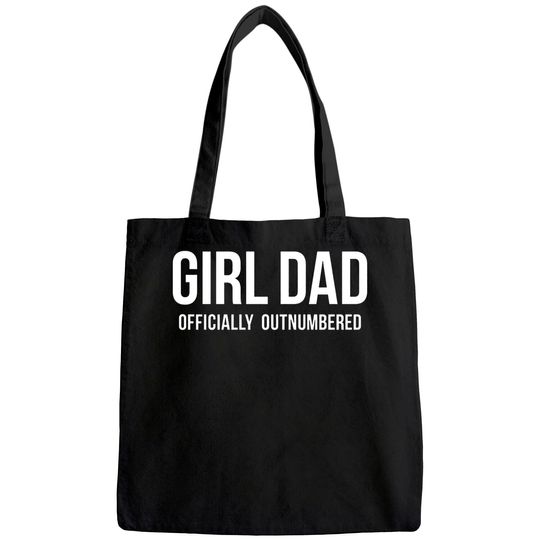 Instant Message Girl Dad Offically Outnumbered - Men's Short Sleeve Graphic Tote Bag