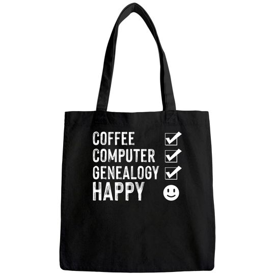 Coffee Computer Genealogy Genealogist Ancestry Lineage Gift Tote Bag
