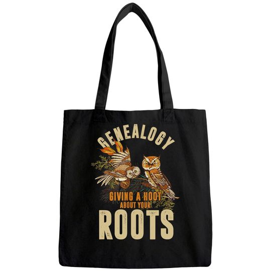 Genealogist Genealogy Owl Lover Roots Ancestry Gift Tote Bag