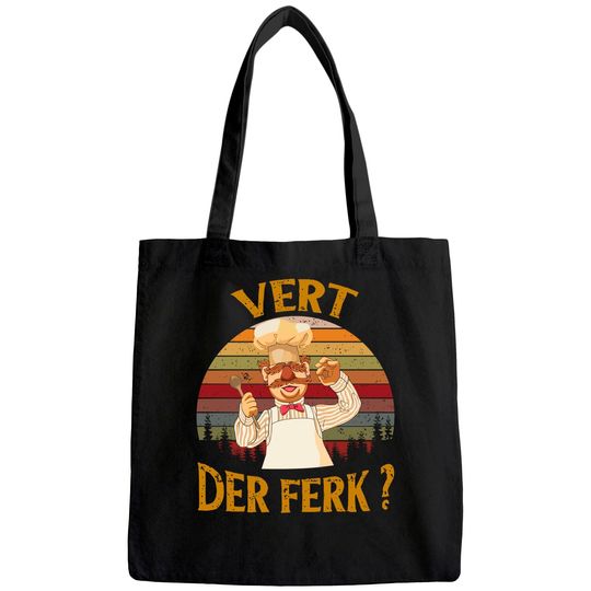 Vert Der Ferk Chef Tote Bag, Funny Swedish Sunset Vintage Tee, Chef Gift