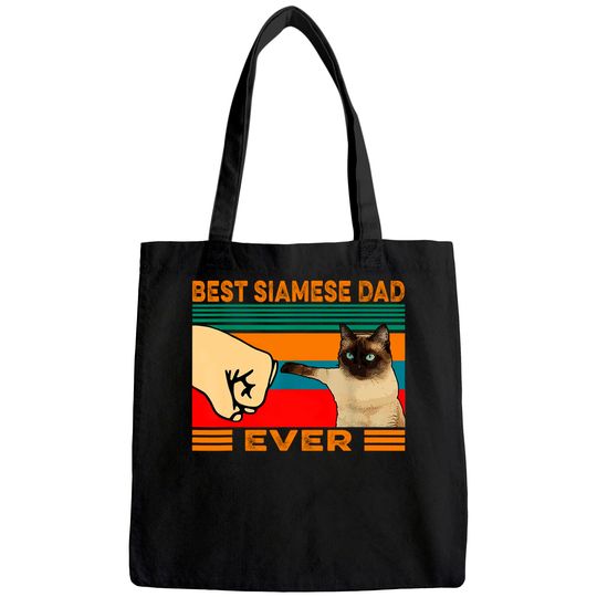 Vintage Best Siamese Cat Dad Ever Tote Bag