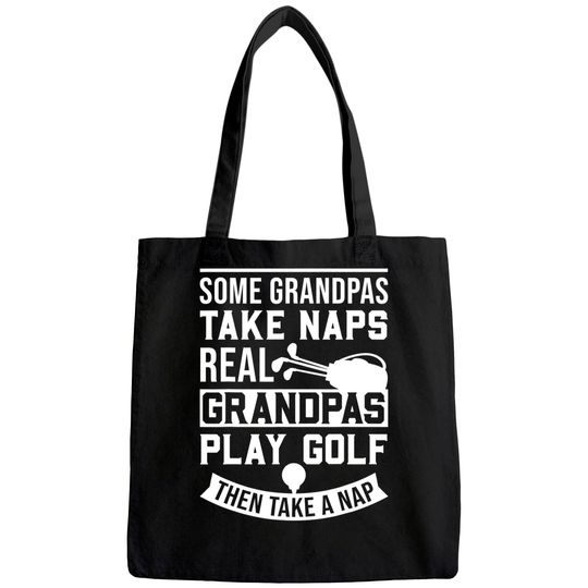 Men's Tote Bag Real Grandpas Play Golf Then Take A Nap
