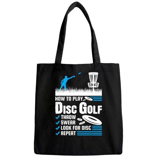 Funny How To Play Disc Golf Tote Bag
