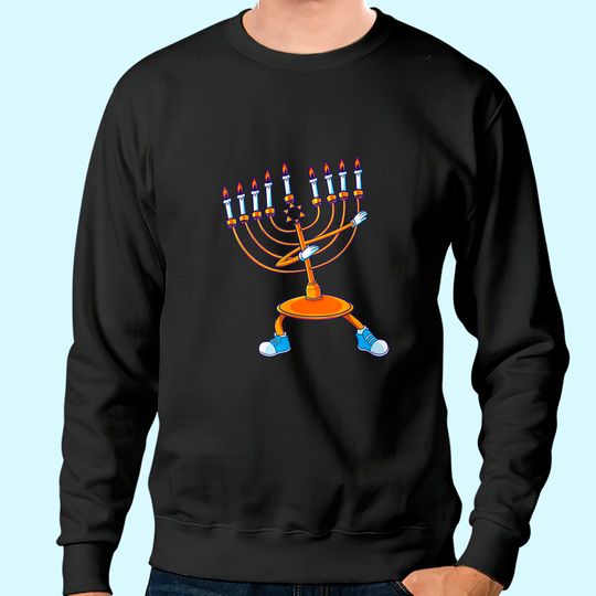 Hanukkah Dancing Chanukah Kids Girls Boys Sweatshirt