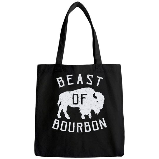 Beast of Bourbon Drinking Whiskey design Bison Buffalo Party Tote Bag