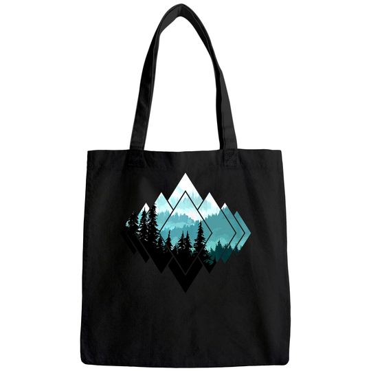 Forest Nature Mountains Trekking Hiking Camping Outdoor Gift Tote Bag