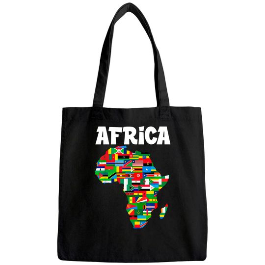 Africa Tote Bag Proud African Country Flags Continent Love