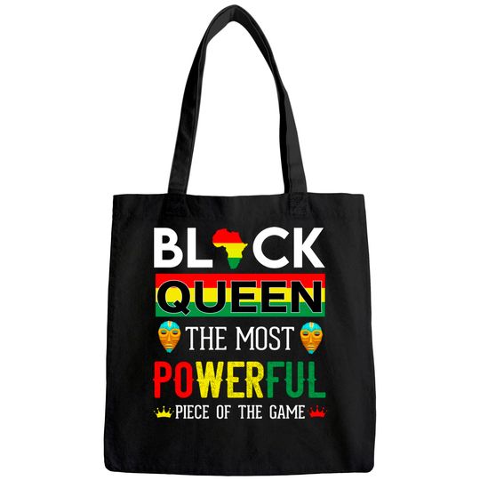 Black Queen The Most Powerful Piece in The Game Women Girl Tote Bag