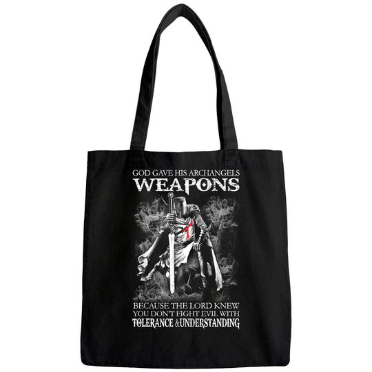 Man of God, God Gave His Archangels Weapons Christian Religious Gift Tote Bag
