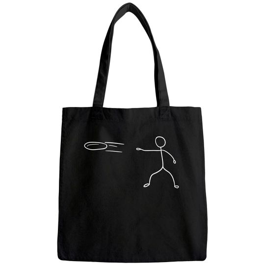 Funny Stickman Disc Golf Player Sports Lover Tote Bag