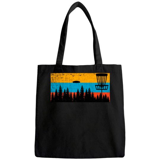 Retro Disc Golf Frolf Frisbee Vintage 70s 80s Style Tote Bag
