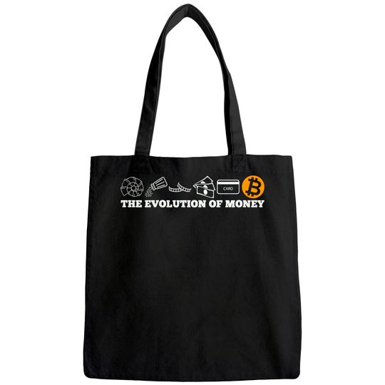 The evolution of money bitcoin btc crypto cryptocurrency Tote Bag