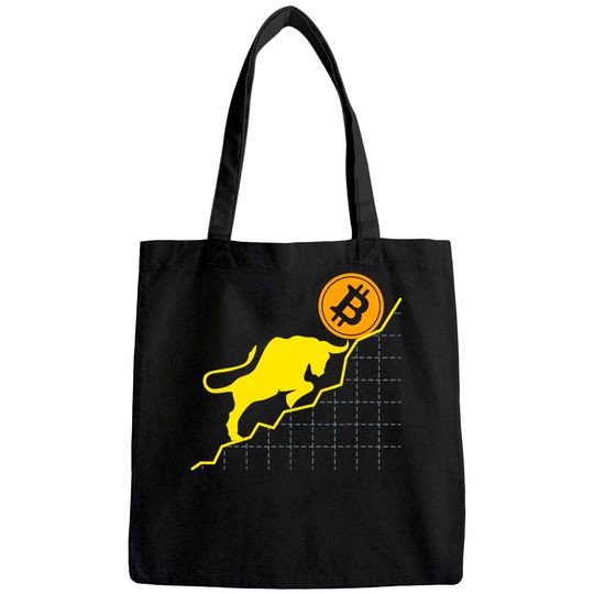 Bitcoin Trader Crypto Asset Trader Bull Trend Art Tote Bag Tote Bag
