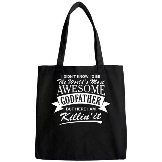 Mens World's Most Awesome Godfather Tote Bag