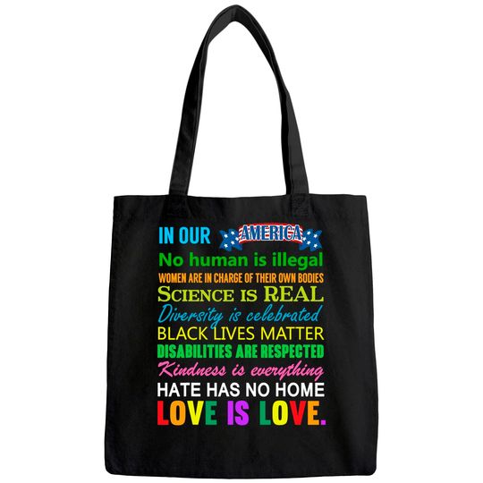 Science Is Real Black Lives Matter Tote Bag Gay Pride Kindness Tote Bag