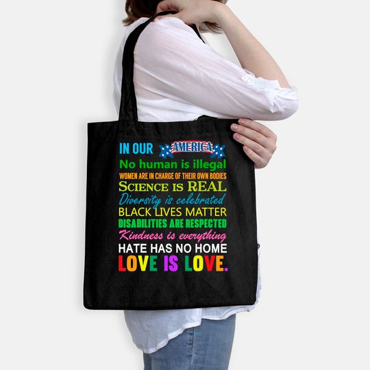 Science Is Real Black Lives Matter Tote Bag Gay Pride Kindness Tote Bag