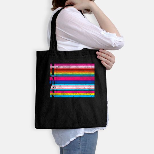 Human Lesbian Bisexual Transgender Pansexual LGBT Flag Tote Bag Tote Bag