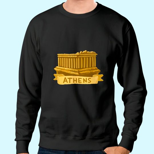Athens Greece Acropolis Parthenon Gold Sweatshirt