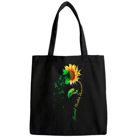 Mental Health Awareness Sunflower Tote Bag
