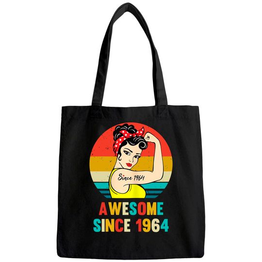 Vintage 57th Birthday 1964 Women Gift for 57 Year Old Woman Tote Bag