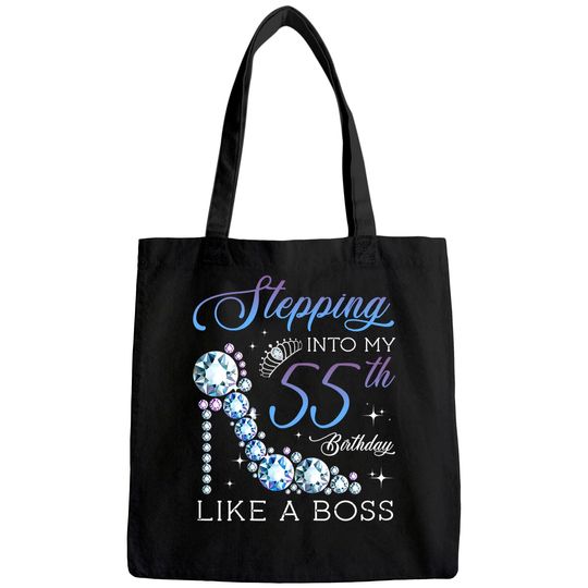 Stepping Into 55th Birthday Born 1965 Gifts 55 Years Old Tote Bag