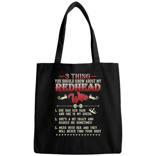 3 Thing You Should Know About My Redhead Wife Tote Bag