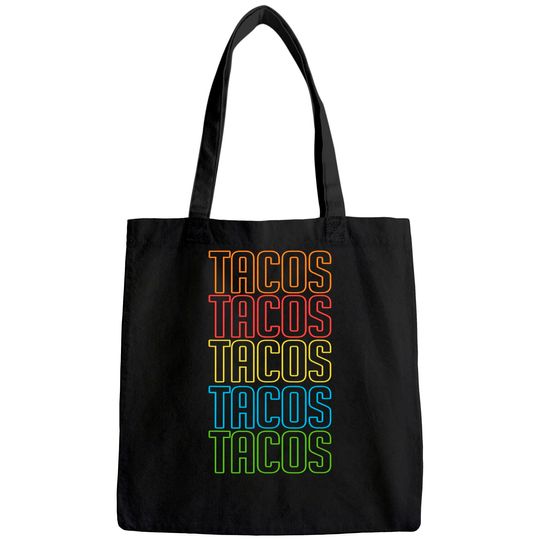 Retro Tacos Tote Bag Vintage Taco Tuesday Tote Bag Tote Bag