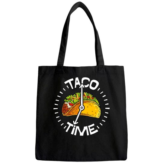 Taco Time Tote Bag Cinco De Mayo Men Women Kids Boys Tacos Tote Bag