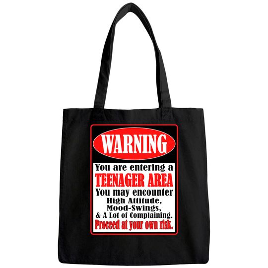 13 years old birthday gift warning  teenager Tote Bag