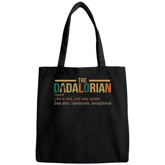Agaoece Dadalorian Graphic Tote Bag Adult Father's Day Funny Tops Tee