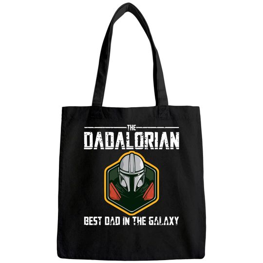 Mens Retro The Dadalorian Graphic Father's Day Tees Vintage Best Tote Bag