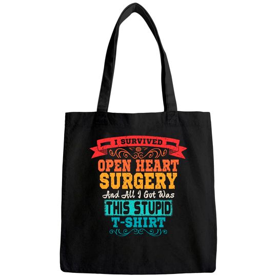 Open Heart Surgery Tote Bag Survivor Post Attack Recovery Gift