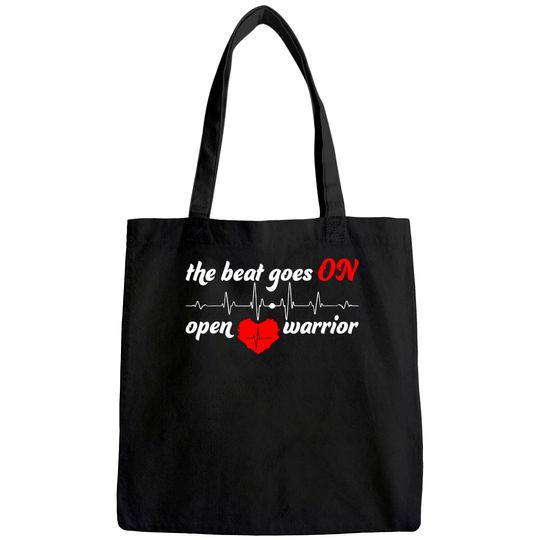 Post Heart Surgery Bypass Recovery Tote Bag Open Heart Warrior