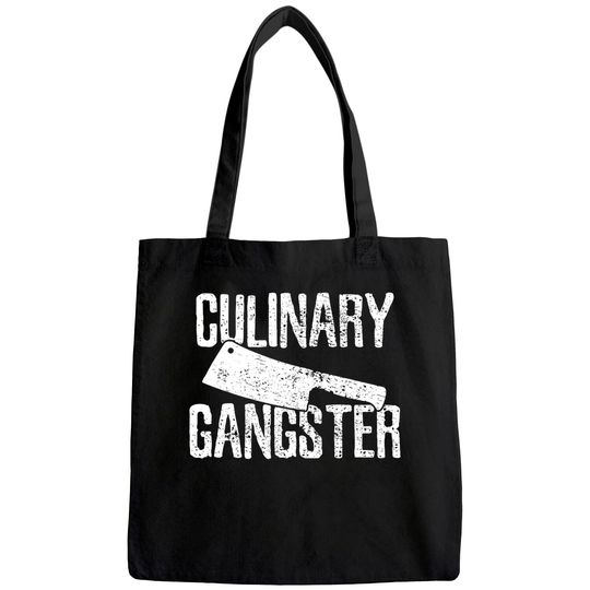 Black Chef Cook Cooking Culinary Gangster Vintage Black Tote Bag Small