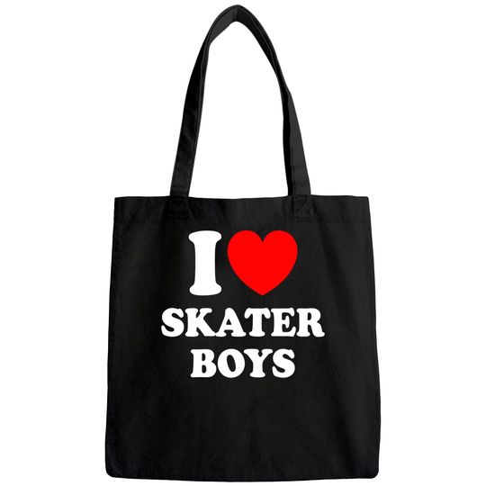 I Love Skater Boys Tote Bag for Skateboard Girls Mothers Day Tote Bag