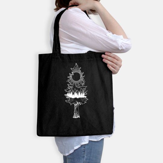 Classy Mood Pine Tree Tote Bag Nature Lover Camping Hiking Adventure Outdoors Tote Bag