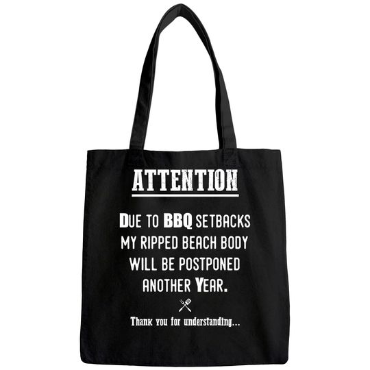 Funny BBQ Tote Bag for Pitmasters & Barbecue Lovers