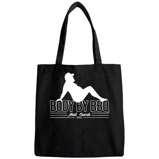 Mens Mens Funny Body By BBQ Vintage Meat Church Tote Bag Tote Bag