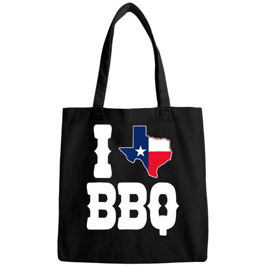 I Texas BBQ Tote Bag Gift For Texans, I Love Texas Tote Bag