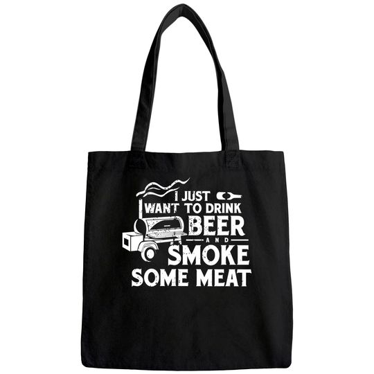 BBQ Smoking Pitmaster Drink Beer Smoke Meat Tote Bag