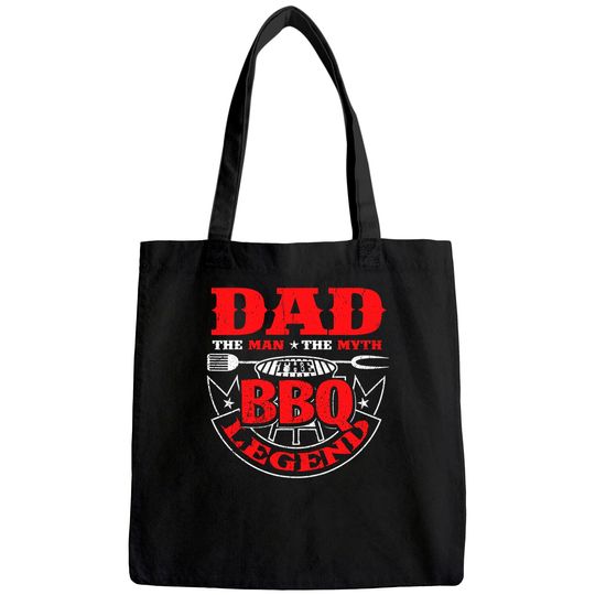 The Man The Myth The BBQ The Legend Smoker Grillin Dad Gifts Tote Bag
