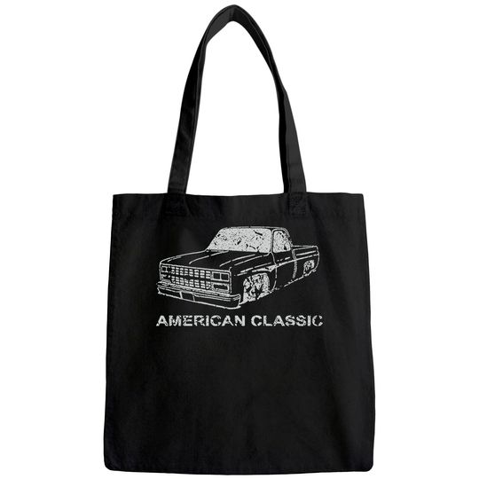 Vintage Racing C10 1973-87 Square Body Pickup Truck Graphic Tote Bag for Men