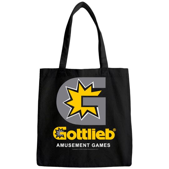 Gottlieb Pinball Amusement Games Logo Pinball Tote Bag