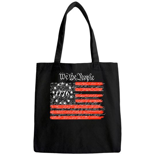 Country Life We The People American Flag Constitution Navy Blue Mens Tote Bag