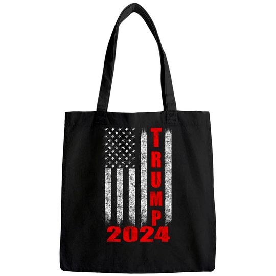 American Flag Design Trump 2024 Tote Bag