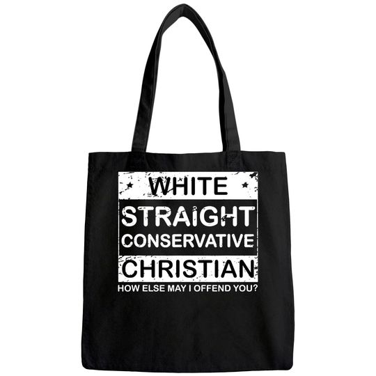 White Straight Conservative Christian Tote Bag