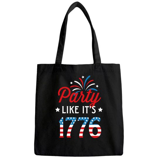 Instant Message Party Like Its 1776 - Women's Short Sleeve Graphic Tote Bag