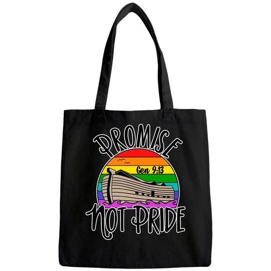 Noah's Ark Genesis 9:13 Rainbow God's Promise Not Pride Tote Bag