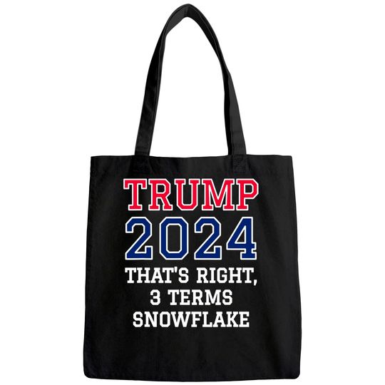 Trump Snowflake Red White & Blue Tote Bag